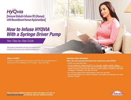 How to Infuse HYQVIA with a Syringe Driver Pump Guide.